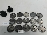 1 x geluksmunten + houder mix - afbeelding 1 van  3