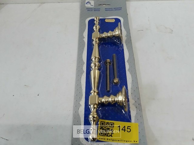 1 x greep messing gepolijst 31 cm - afbeelding 1 van  3