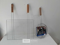 1 x grillrooster 1 x rond 30 cm + 1 x bbq rooster 53x40 cm - afbeelding 1 van  3