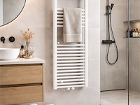 1 x h1200xb600 handdoekradiator mat wit - linteo - afbeelding 1 van  3