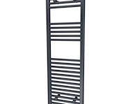 1 x h1200xb600 handdoekradiator mat zwart - linteo - afbeelding 2 van  4