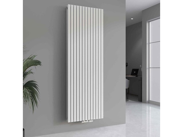 1 x h1800xb500 dubbele design radiator vero mat wit - afbeelding 1 van  5