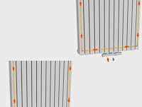 1 x h1800xb500 dubbele design radiator vero mat wit - afbeelding 5 van  5