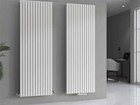 1 x h1800xb500 dubbele design radiator vero mat wit - afbeelding 4 van  5