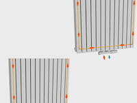1 x h1800xb500 dubbele design radiator vero mat wit - afbeelding 5 van  5