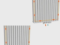 1 x h1800xb500 dubbele design radiator vero mat wit - afbeelding 5 van  5