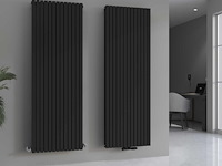 1 x h1800xb500 dubbele design radiator vero mat zwart - afbeelding 4 van  5