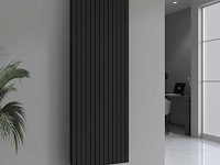 1 x h1800xb500 dubbele design radiator vero mat zwart - afbeelding 1 van  5