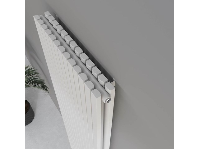 1 x h1800xb600 dubbele design radiator vero mat wit - afbeelding 2 van  5