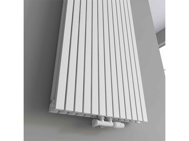 1 x h1800xb600 dubbele design radiator vero mat wit - afbeelding 3 van  5