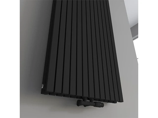 1 x h1800xb600 dubbele design radiator vero mat zwart - afbeelding 3 van  5