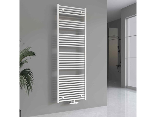 1 x h1800xb600 handdoekradiator mat wit - linteo - afbeelding 1 van  3