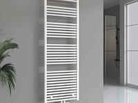 1 x h1800xb600 handdoekradiator mat wit - linteo - afbeelding 1 van  3
