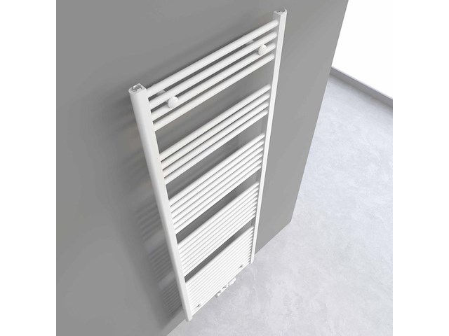 1 x h1800xb600 handdoekradiator mat wit - linteo - afbeelding 2 van  3