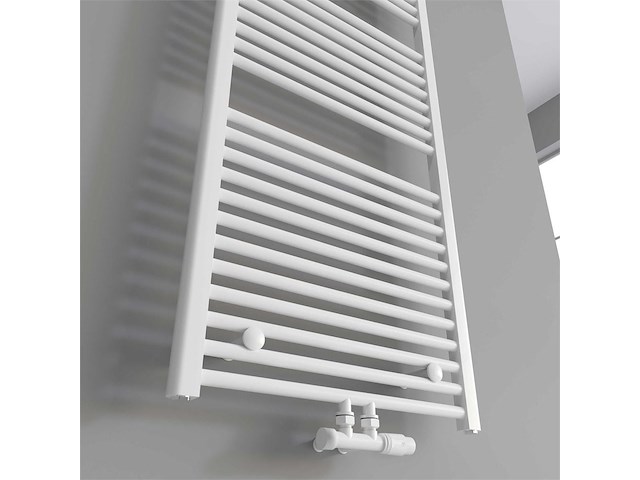 1 x h1800xb600 handdoekradiator mat wit - linteo - afbeelding 3 van  3