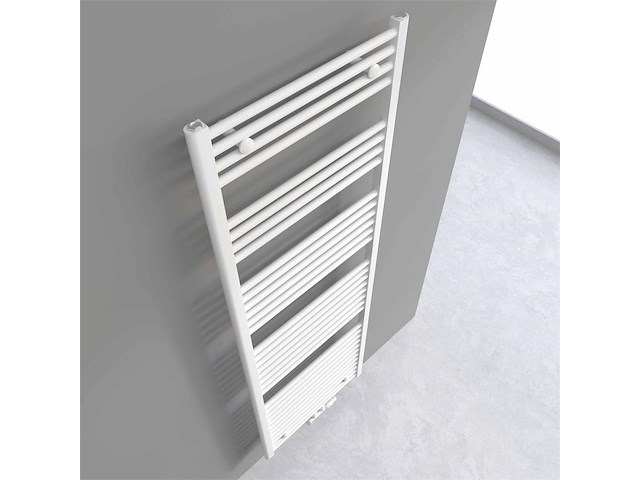 1 x h1800xb600 handdoekradiator mat wit - linteo - afbeelding 2 van  3