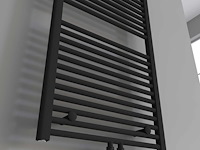 1 x h1800xb600 handdoekradiator mat zwart - linteo - afbeelding 3 van  3