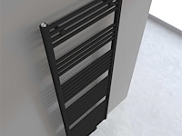 1 x h1800xb600 handdoekradiator mat zwart - linteo - afbeelding 2 van  3