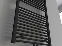 1 x h1800xb600 handdoekradiator mat zwart - linteo - afbeelding 3 van  3