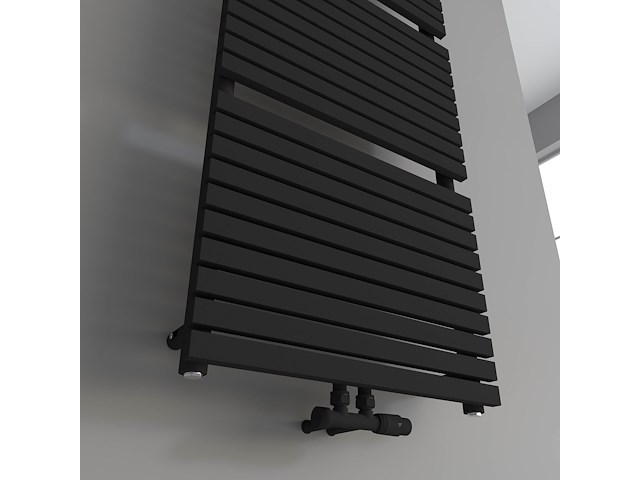1 x h1800xb600 mat zwart handdoekradiator verezzo - afbeelding 3 van  3
