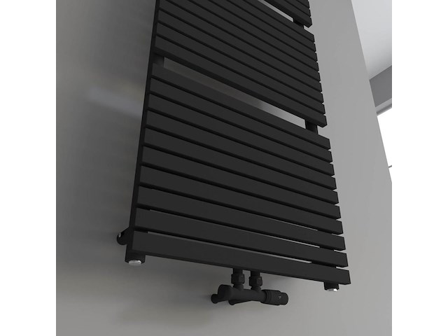 1 x h1800xb600 mat zwart handdoekradiator verezzo - afbeelding 3 van  3