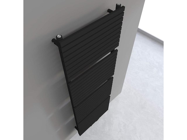 1 x h1800xb600 mat zwart handdoekradiator verezzo - afbeelding 2 van  3