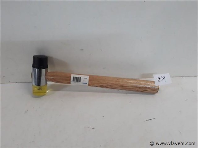1 x hamer met pvc doppen 30 mm - afbeelding 1 van  2