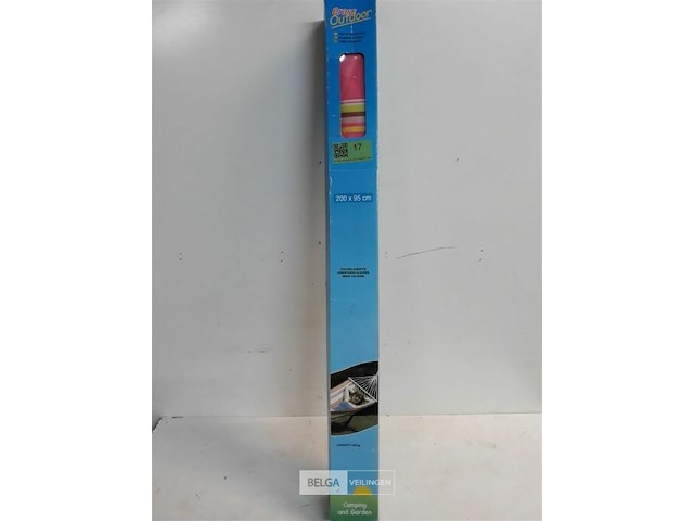 1 x hangmat 200x95 cm met katoenen doek - afbeelding 2 van  3