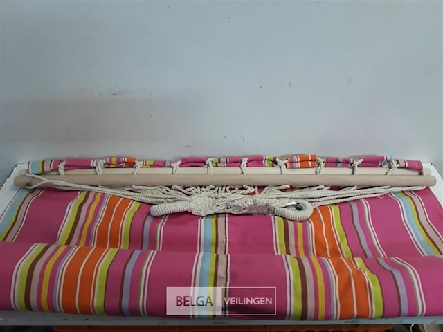 1 x hangmat 200x95 cm met katoenen doek - afbeelding 3 van  3