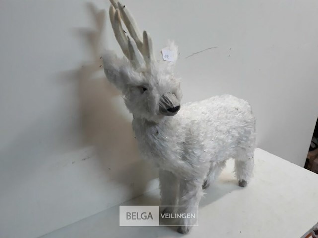 1 x hert 60 cm witte zachte haren - afbeelding 3 van  3