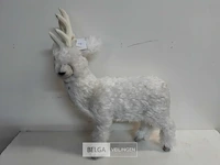 1 x hert 60 cm witte zachte haren