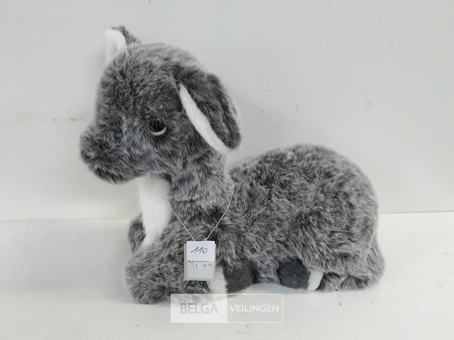 1 x hert liggend 35 cm met zachte haren - afbeelding 2 van  3