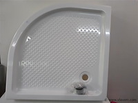 1 x hoek douchebak afgerond 90x90 cm - afbeelding 1 van  2