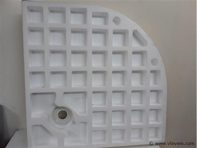 1 x hoek douchebak afgerond 90x90 cm - afbeelding 2 van  2
