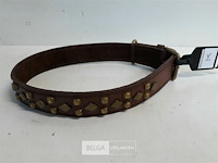 1 x hondenhalsband leer bruin 75 cm 40 mm - afbeelding 3 van  3