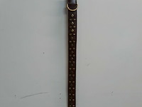 1 x hondenhalsband leer bruin 75 cm 40 mm - afbeelding 1 van  3