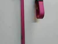 1 x hondenlijn 1,4m + halsband 50 cm roze rogz met fluo strip