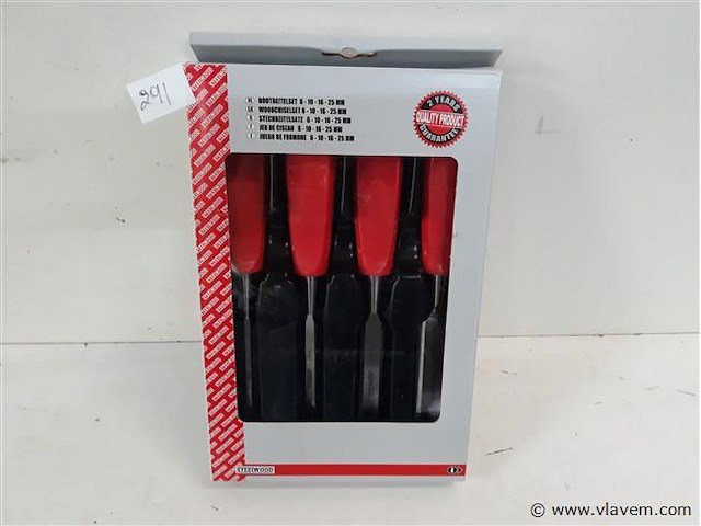 1 x houtbeitelset 4 delig - afbeelding 1 van  2