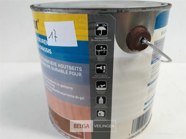 1 x houtbeits ramen en deuren lichte eik 2,5 l - afbeelding 3 van  3