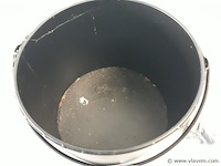 1 x houtblokken emmer zwart - afbeelding 2 van  2