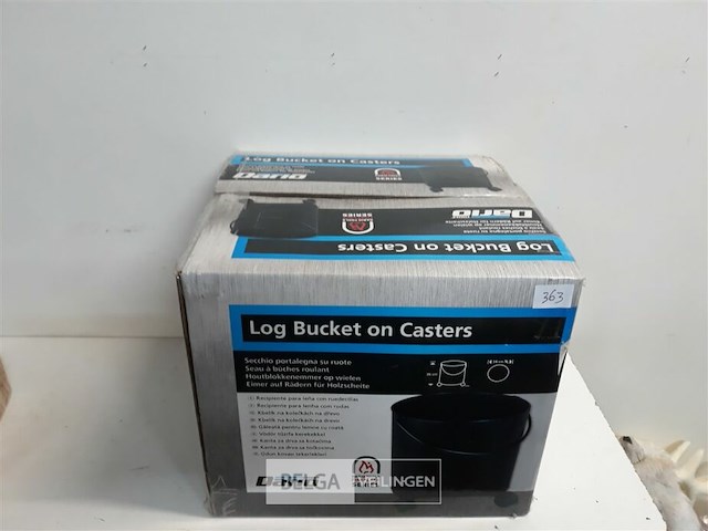 1 x houtblokken emmer zwart - afbeelding 1 van  3