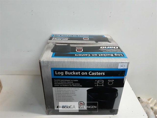 1 x houtblokken emmer zwart - afbeelding 2 van  3