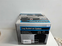 1 x houtblokken emmer zwart - afbeelding 1 van  3