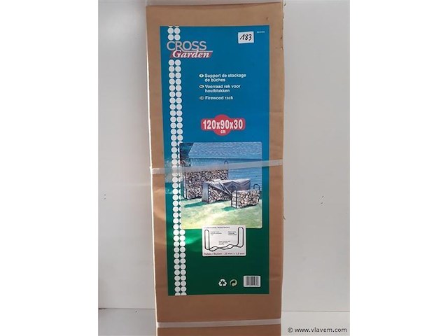 1 x houtblokkenrek 120x90x30 cm - afbeelding 1 van  2