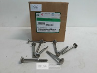 1 x houtbout inox m6x60 mm 100 stuks - afbeelding 3 van  3