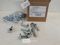 1 x houtbout met moer verzinkt m 6 x 30 mm 200 stuks - afbeelding 3 van  3