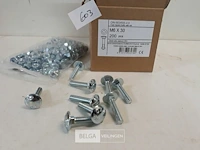 1 x houtbout met moer verzinkt m 6 x 30 mm 200 stuks - afbeelding 3 van  3