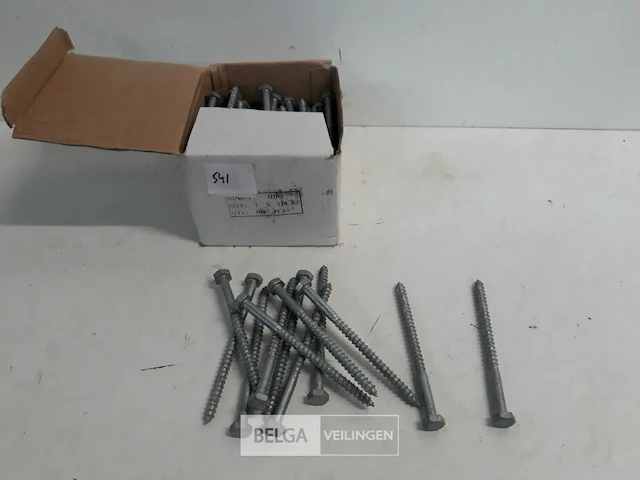 1 x houtdraadbout thermisch verzinkt 7 x 110 mm 100 stuks - afbeelding 1 van  3