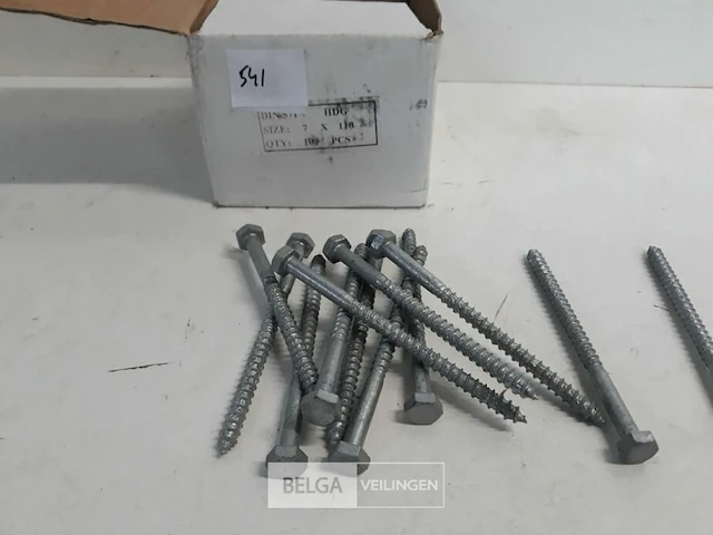1 x houtdraadbout thermisch verzinkt 7 x 110 mm 100 stuks - afbeelding 3 van  3