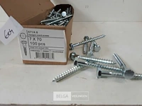 1 x houtdraadbout verzinkt 7 x 70 mm 100 stuks - afbeelding 3 van  3